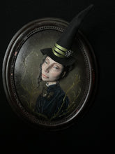 Load image into Gallery viewer, Edris, Keeper of the Thorn Garden, in her antique oval frame