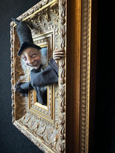 Load image into Gallery viewer, Angled view showing the dimensional frame and witch figure