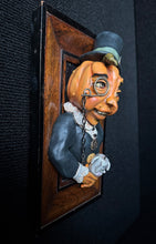Load image into Gallery viewer, Jovial Jack, the Gentleman of Hollow Harvest One of a Kind Sculptural Wall Piece