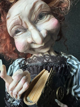 Load image into Gallery viewer, Edna, spindle witch, face and hat detail