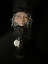 Load image into Gallery viewer, Potion Bottle Witch BW12 with inventory tag and gray potion