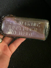 Load image into Gallery viewer, Close view of BW7 embossed glass bottle for making root beer at home