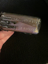 Load image into Gallery viewer, Detail of the home root beer instructions embossed on BW7 glass bottle