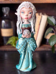 Saga Fantasy Elf Girl Fairy Crystal Ball Sculpture